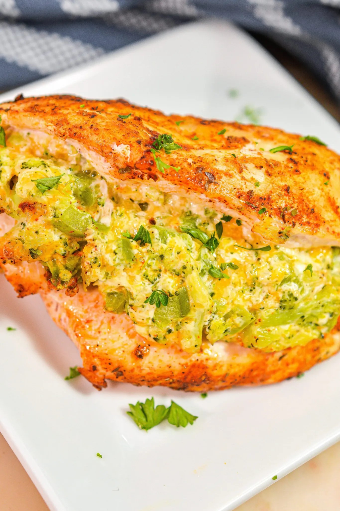 Cheesy Broccoli Stuffed Chicken Breasts