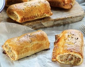 Homemade Stuffing, Apple & Onion Sausage Rolls