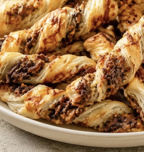 4-Ingredient Beef Puff Pastry Twists