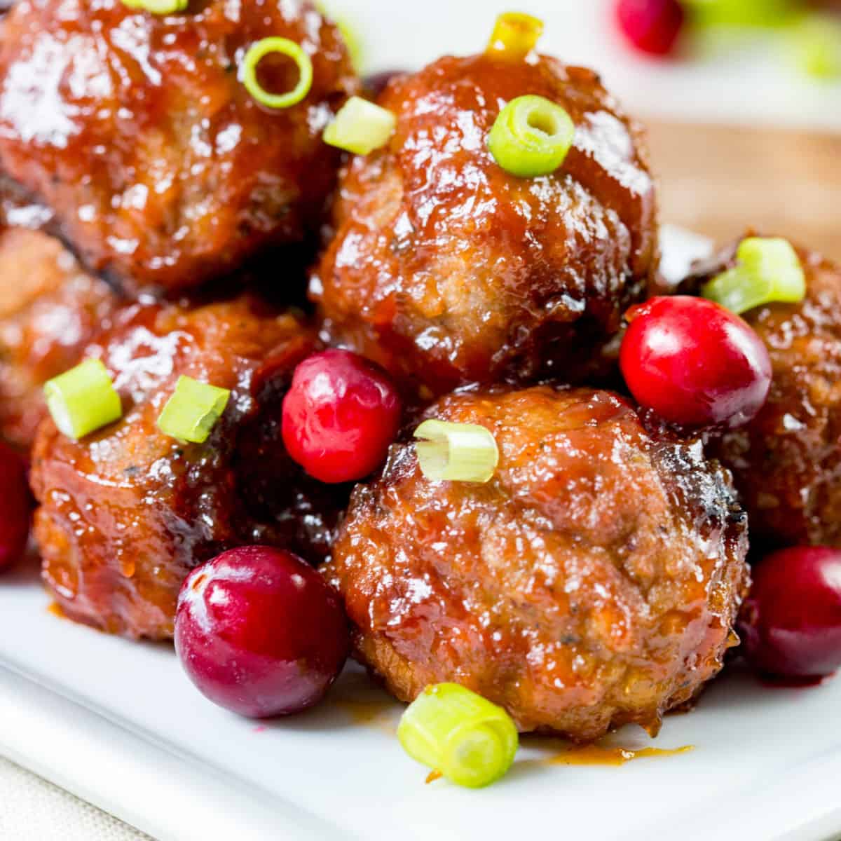 Oven Baked 3-Ingredient Cranberry BBQ Meatballs