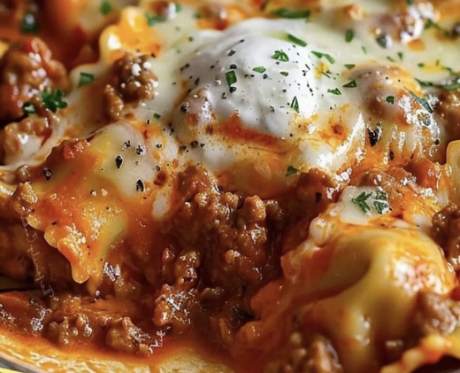 Crockpot Ravioli Lasagna