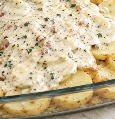Creamy Pour-Over Baked Potatoes