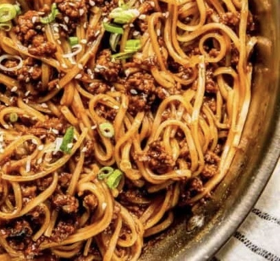 Mongolian Ground Beef Noodles