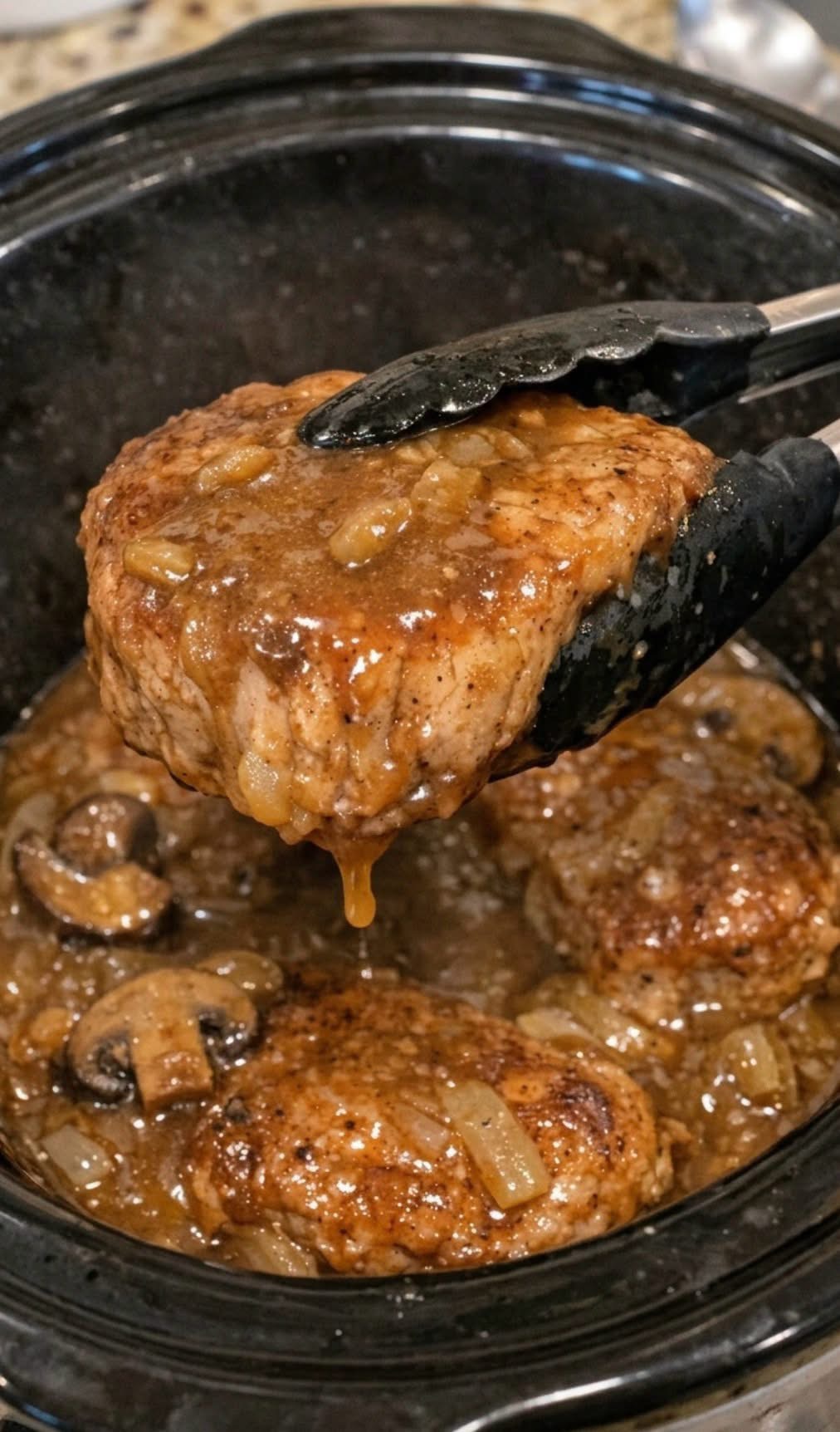 Slow Cooker Smothered Pork Chops