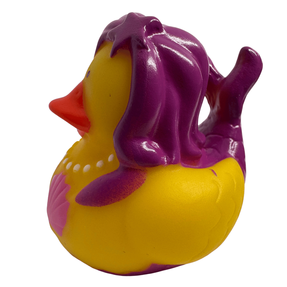 PURPLE MERMAID RUBBER DUCKY SIDE
