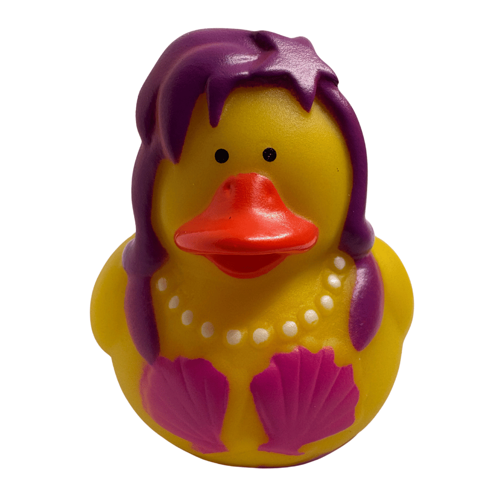 PURPLE MERMAID RUBBER DUCKY