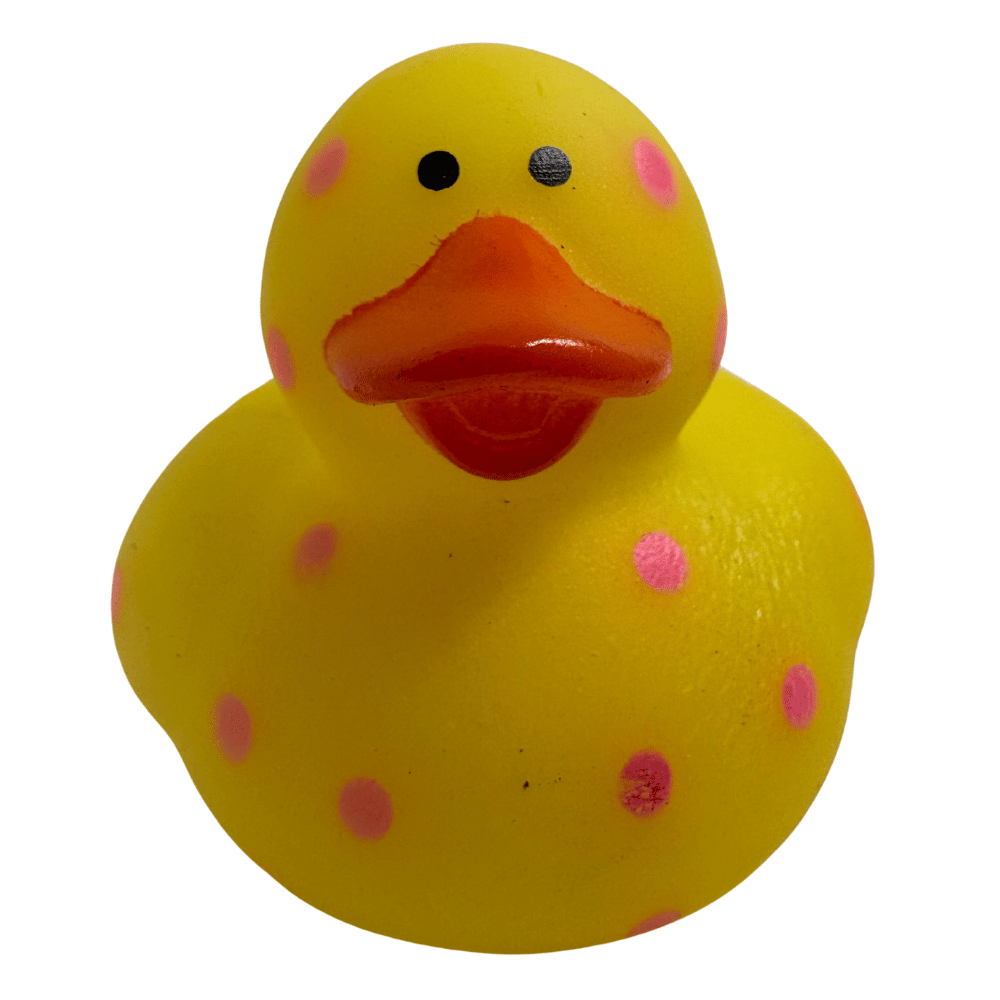 YELLOW SPECKLED RUBBER DUCKY