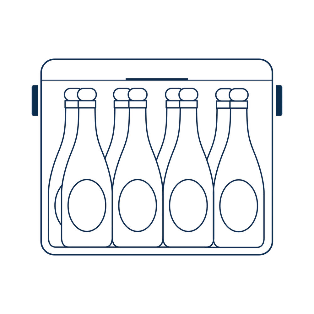 8 bottles of champagne 750ml