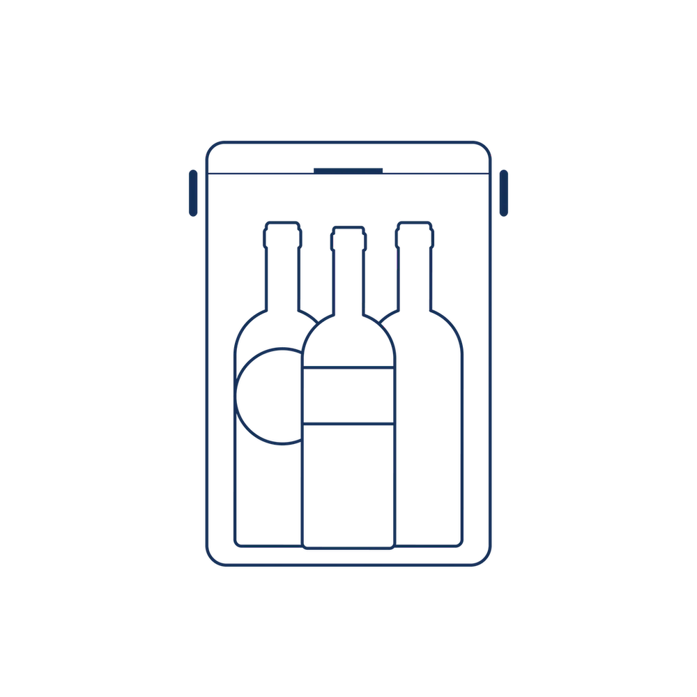 3 wine bottles 750ml