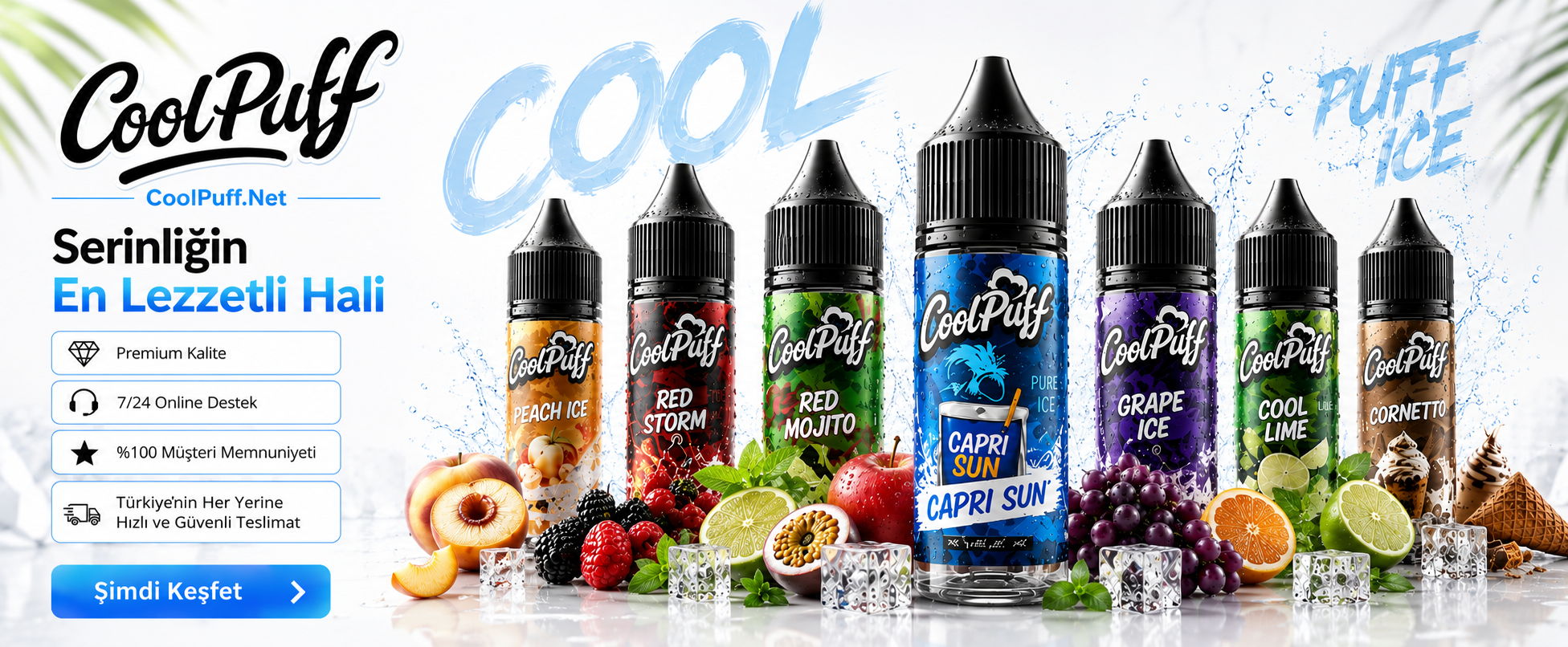 CoolPuff likit çeşitleri ana sayfa slider görseli