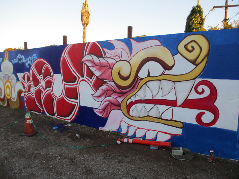 Two art walls at Logan Avenue and 26th Street. – Cool San Diego