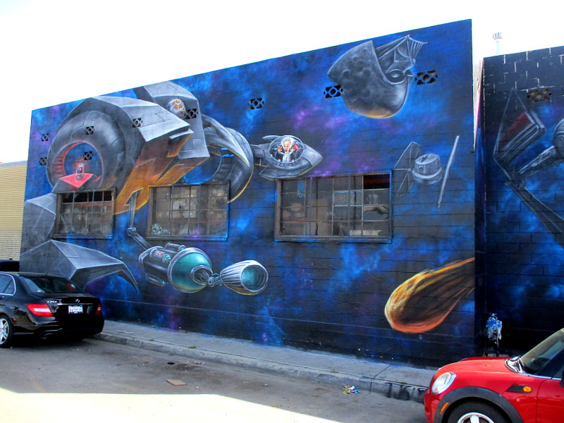 Yoda and space ship graffiti in San Diego! – Cool San Diego Sights!