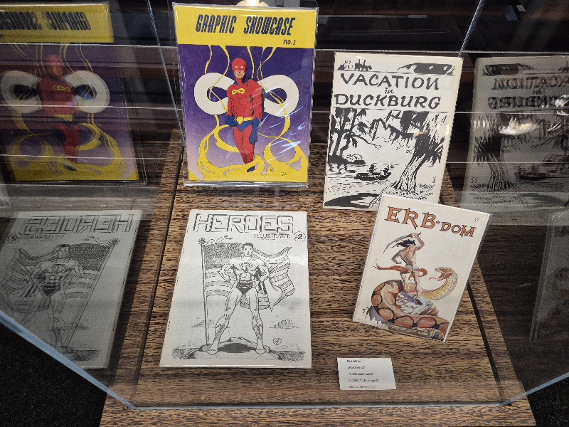 Awesome comics fanzine collection displayed at San Diego library