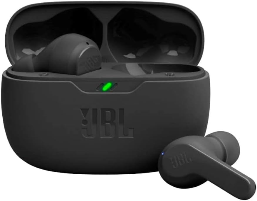 JBL Vibe Beam - True Wireless JBL Deep Bass Sound Earbuds, Bluetooth 5.2, Water & Dust Resistant, Hands-free call with VoiceAware, Up to 32 hours