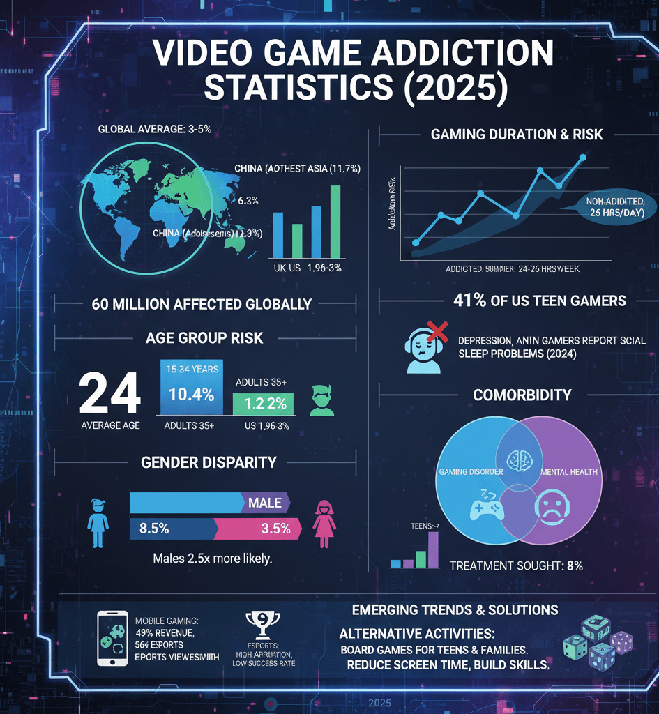 Gaming Statistics 2025 Mobile PC Console Trends Video Game Addiction Statistics 2025 