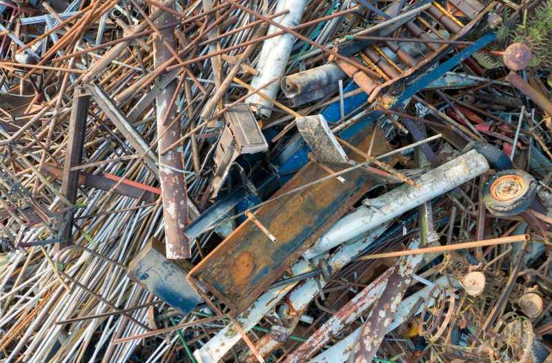 a close up shot of a pile of scrap