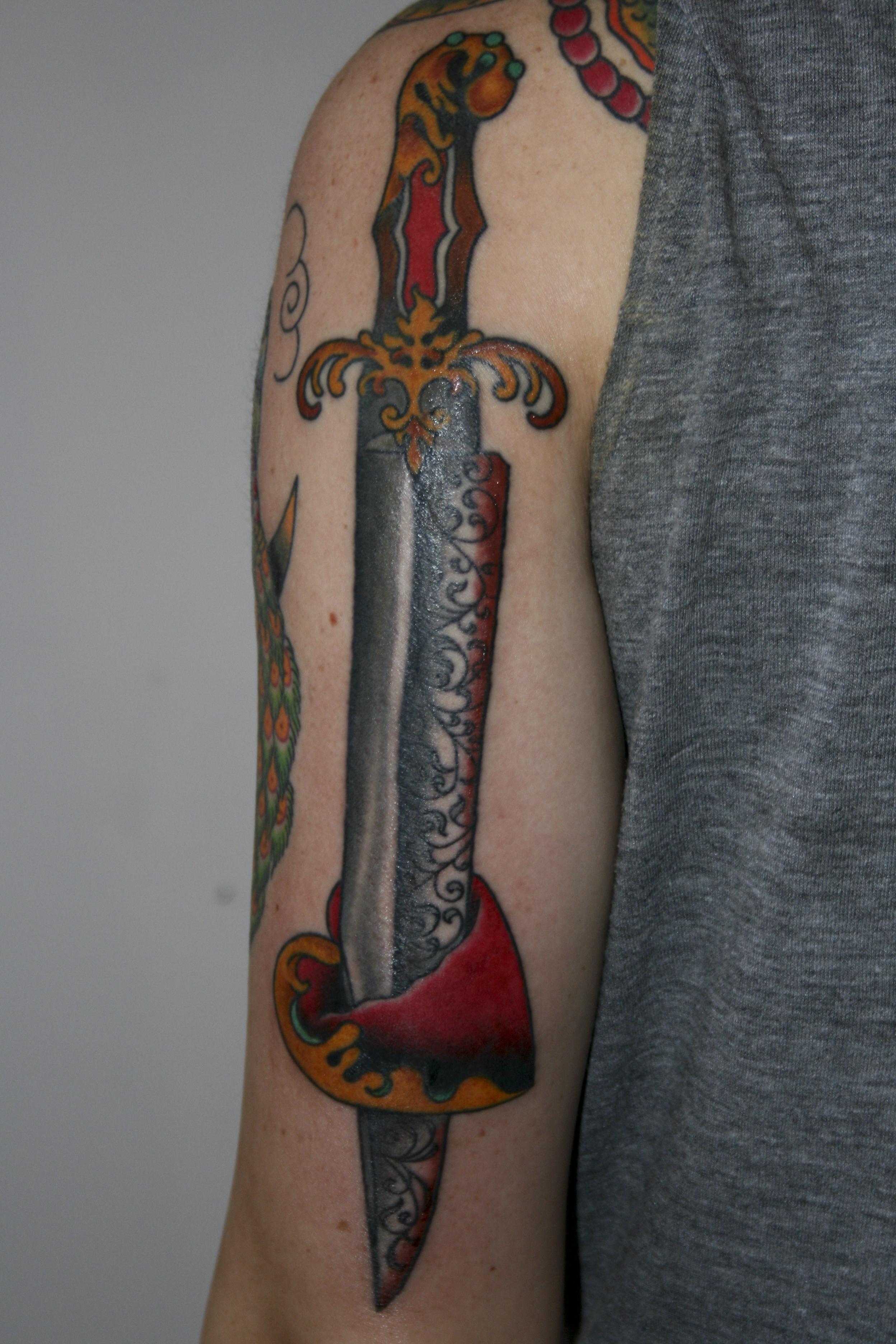 bowie knife Copper Beehive Tattooing by Bailey Hunter Robinson