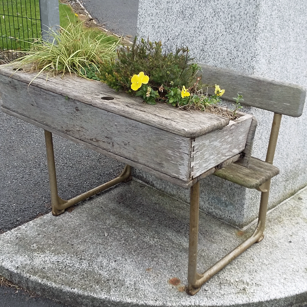 Onward To Tralee - Up-cycled school desk