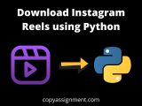Download Instagram Reels Using Python Copyassignment