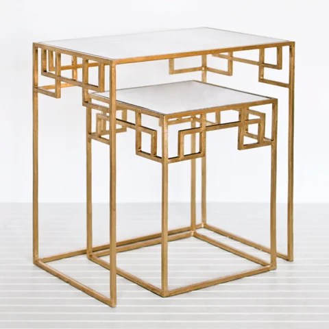 SHOP TEN 25 GOLD LEAF NESTING TABLES