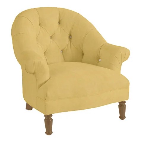 BALLARD DESIGNS JULIA UPHOLSTERED CHAIR IN HONEY LINEN