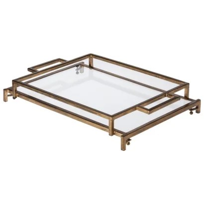 TARGET METAL TRAY WITH GLASS