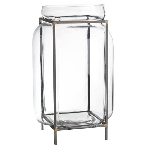 WEST ELM GLASS TERRARIUM (LARGE)