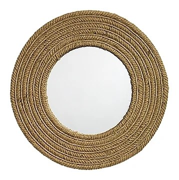 Layla Grace Jamie Jute Round Mirror