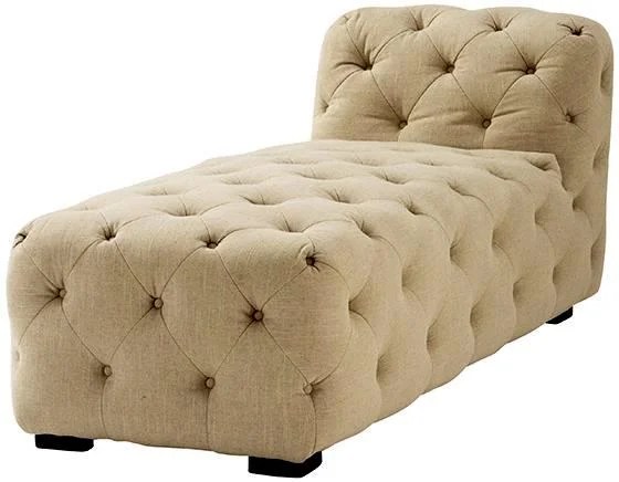 HOME DECORATORS LIA TUFTED CHAISE IN NATURAL LINEN