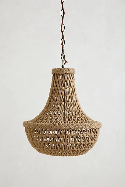 Anthropologie Handwoven Macrame Chandelier