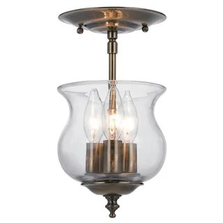 OVERSTOCK ASCOTT SEMI FLUSH LIGHT FIXTURE