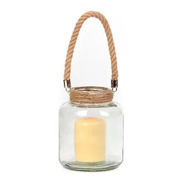 KIRKLAND'S CLEAR GLASS LANTERN