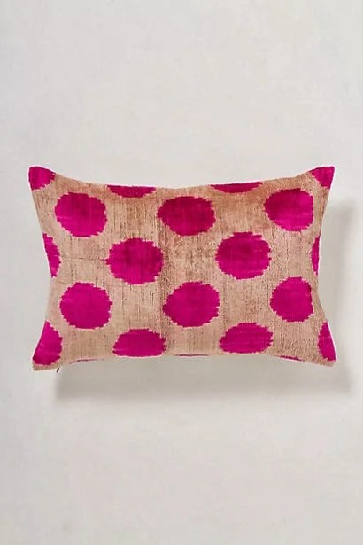 Anthropologie Velvet Zaadi Dot Pillow