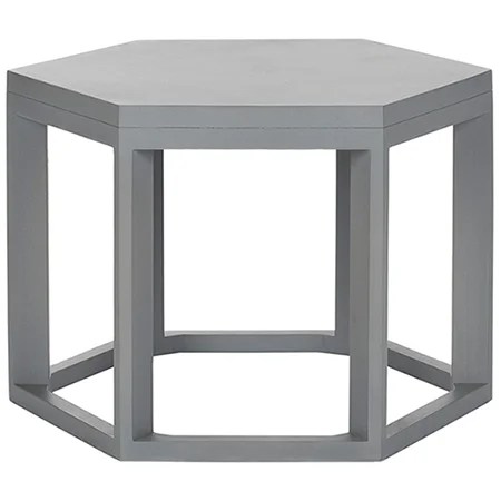 Zinc Door Heidi Pearl Gray End Table