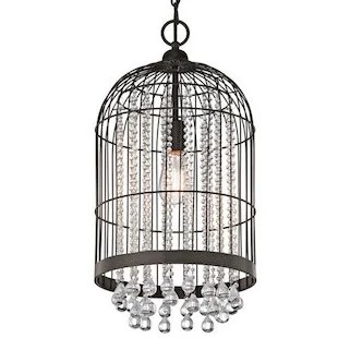 Kichler 1 Light Cage Mini Pendant with Crystals