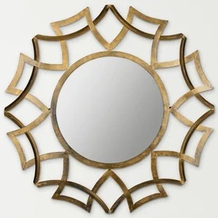 Overstock Inca Sunburst Antique Gold Mirror