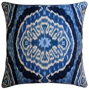Tonic Home Masala Blue Linen Pillow