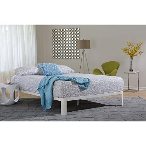 Overstock In Style Furnishings Lunar White Platform Bed