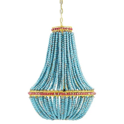 Lighting Connection Blue Beaded Chandelier Lighting Connection Blue Beaded Chandelier