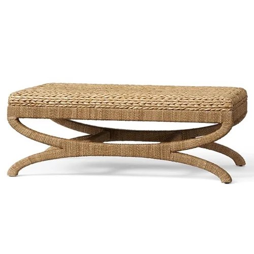 Pottery Barn Seagrass Coffee Table Ottoman