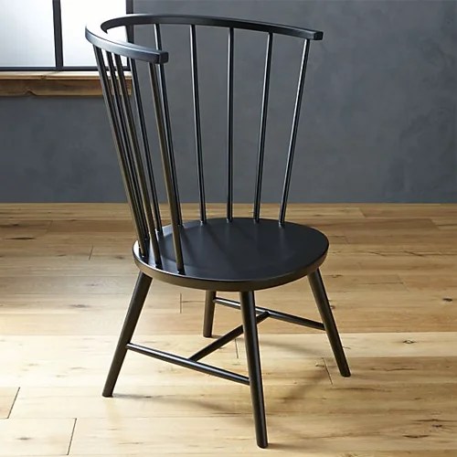 Crate and Barrel Riviera Black Tall Windsor Side Chair Crate and Barrel Riviera Black Tall Windsor Side Chair