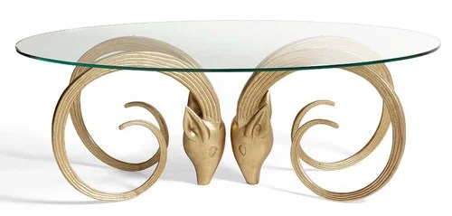 Grandin Road Aries Table in Gold