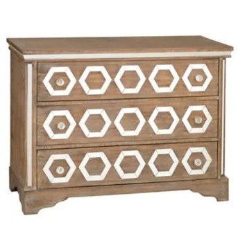 Kirkland's Natural Weathered Mirrored 3-Drawer Chest