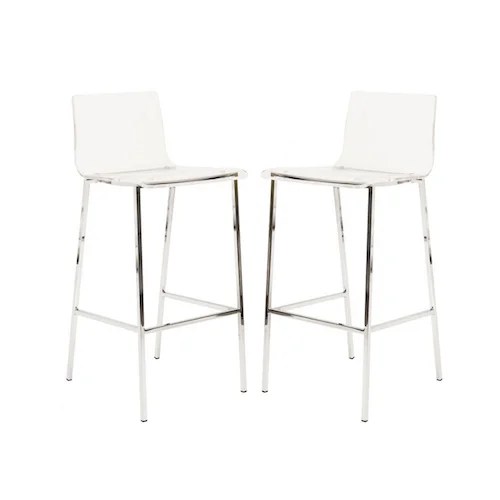 Overstock Pure Decor Clear Acrylic Counter Stool (set of 2)