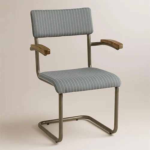 Cost Plus World Market Gray Striped Riley Chair (set of 2) Cost Plus World Market Gray Striped Riley Chair (set of 2)