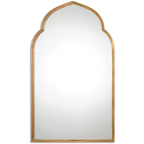 Overstock Kenitra Gold Arch Decorative Wall Mirror