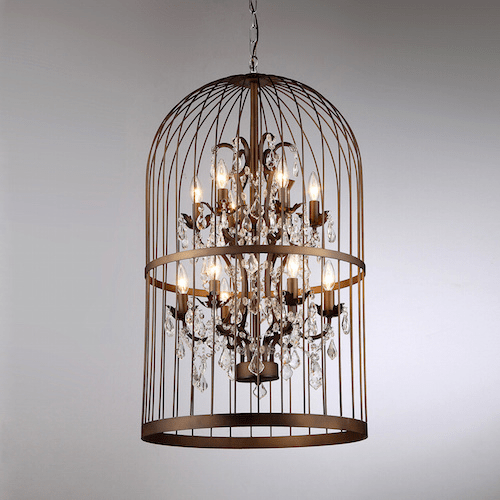 Overstock Rinee Cage Chandelier