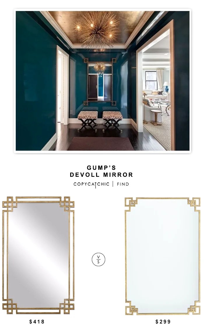 Gump's Devoll Mirror $418 vs Wisteria Deco Corners Mirror $299 Gump's Devoll Mirror $418 vs Wisteria Deco Corners Mirror $299