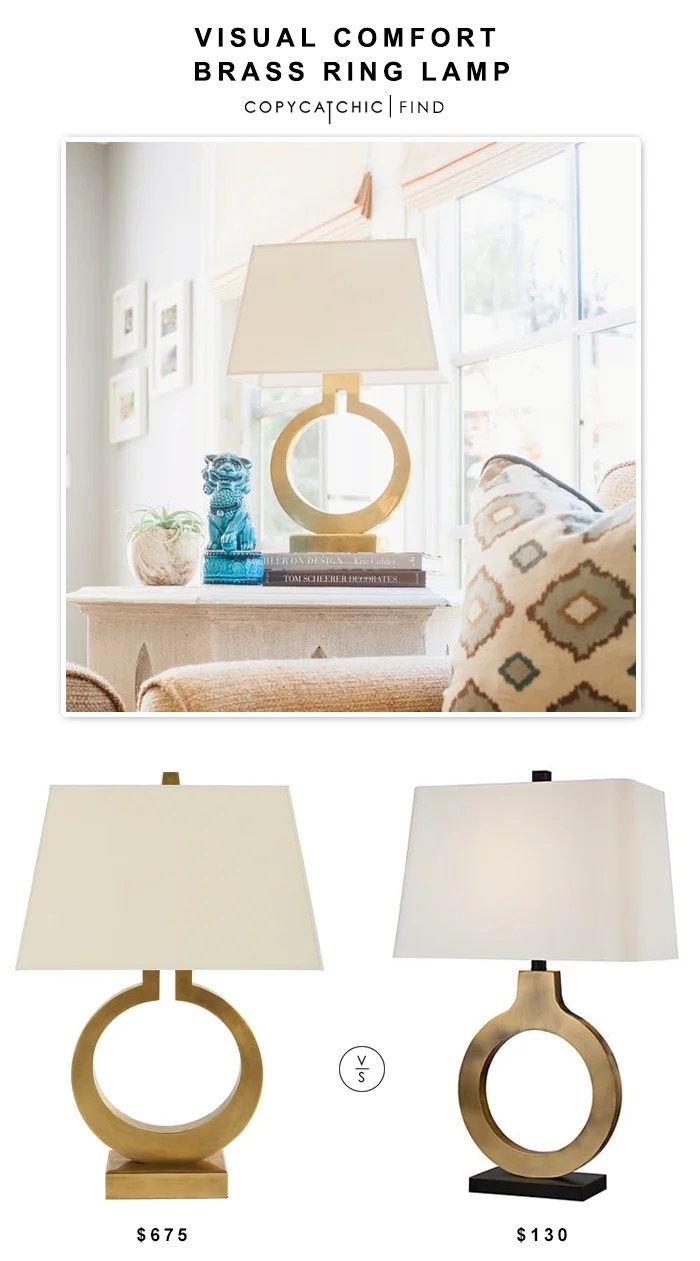Visual Comfort Brass Ring Lamp $675 vs Possini Euro Ivan Brass Ring Table Lamp $130 Visual Comfort Brass Ring Lamp $675 vs Possini Euro Ivan Brass Ring Table Lamp $130