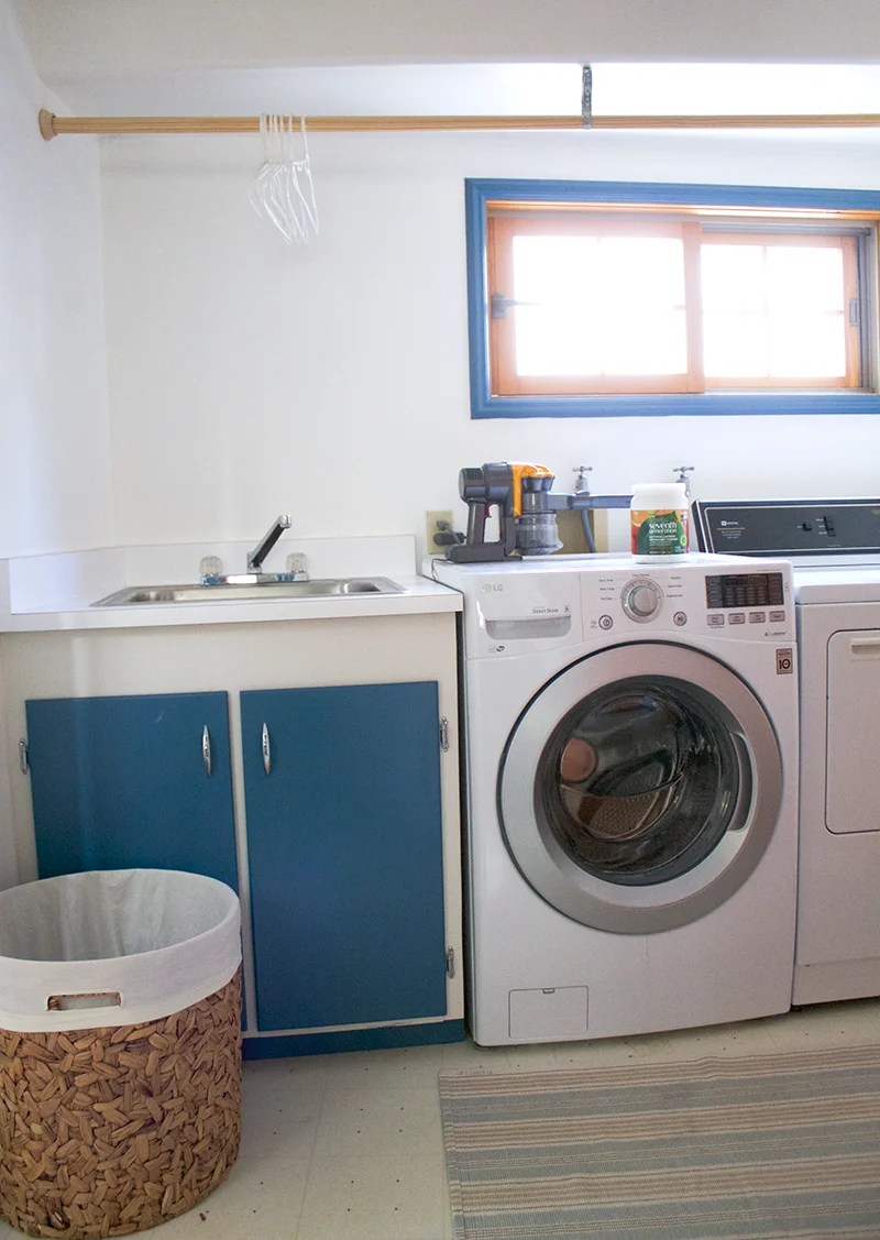 Laundry room update with @copycatchic & @lgusa Creating a chic gray laundry room on a budget and getting 2 washers for the price of 1 with the LG SideKick.
